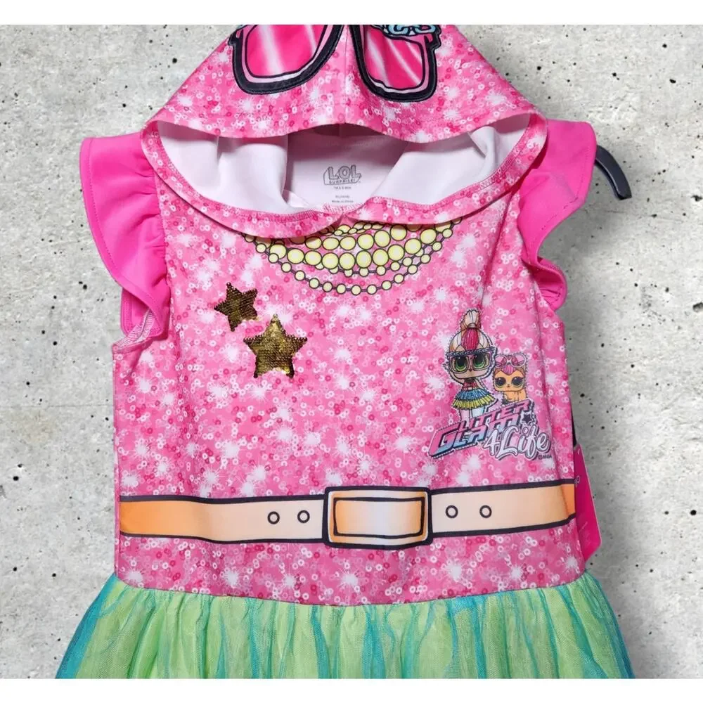 L.O.L. Surprise! Girls Hooded Tutu Dress XL 14/16 Halloween Costume Cosplay